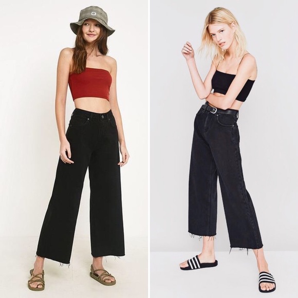 BDG Flood cropped denim culottes jeans 24 - Picture 12 of 17